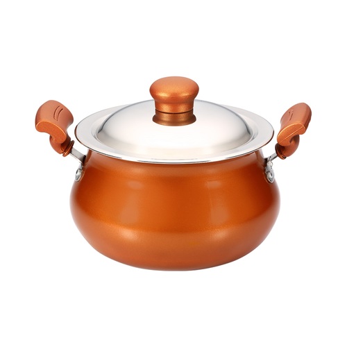 लंबे समय तक टिकाऊ, साफ करने में आसान और डिशवॉशर सेफ गोल स्टेनलेस स्टील हांडी