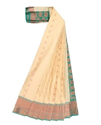 Summer Ladies Printed Green With Sandal Festive Wear Art Silk Saree