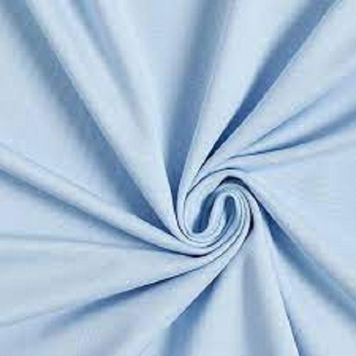 Light Blue Plain Pattern Smooth Texture Cotton Fabric For Clothing