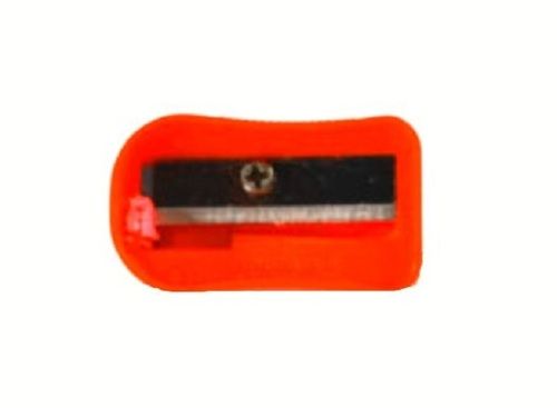 Red Colour Plastic Pencil Sharpener With Stainless Steel Blade For Stationery No