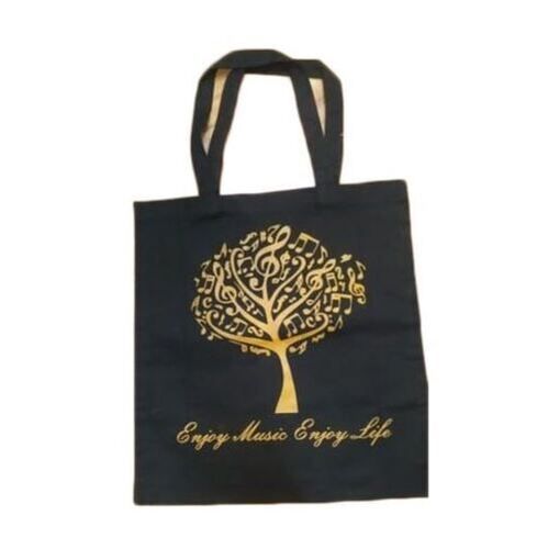 With Handle Black And Golden Printed Bag Size 5 Kilograms Capacity Non Woven Carry Bag 