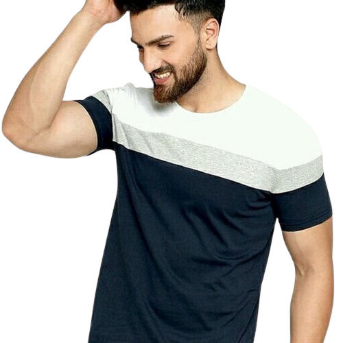 Multicolour Men Stylish And Comfortable Short Sleeves Striped Multicolor Cotton T Shirts