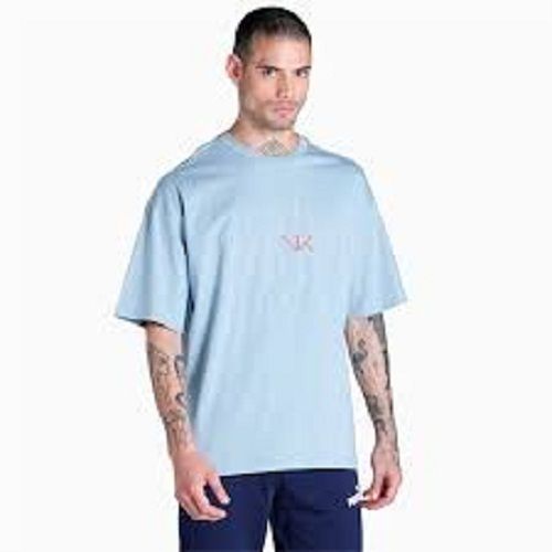 Men'S Highly Absorbent Round Neck Short Sleeves Plain Cotton T-Shirts