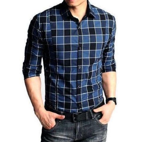 Comfortable And Washable Full Sleeves Regular Fit Stylish Cotton Check Shirt For Men 