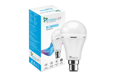 7 Watt 220 Volt And 6500 Kelvin Temperature Plastic Body Dome LED Bulb - Plastic Material, 90 Grams, Cool White Color, IP54 Rated, Energy Efficient