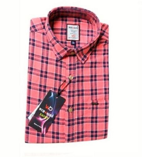 Mens Regular Fit Full Sleeves Casual Wear Cotton Checked Shirt Age Group: 18 To 45