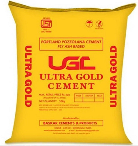 50 Kilogram, Ultra Fine Corrosion Resistance Portland Pozzolana Cement - Compressive Strength 13 MPa, 2.5% MgO, Rapid Hardening, Sulfate Resistant, Low Heat of Hydration