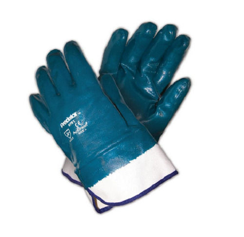 Full Finger Waterproof And Reusable Printed Nitrile Fully Coated Nylon Glove