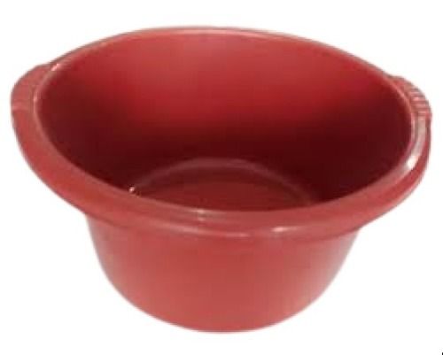 15 Litre Capacity Round Shape Plain Red Plastic Tub