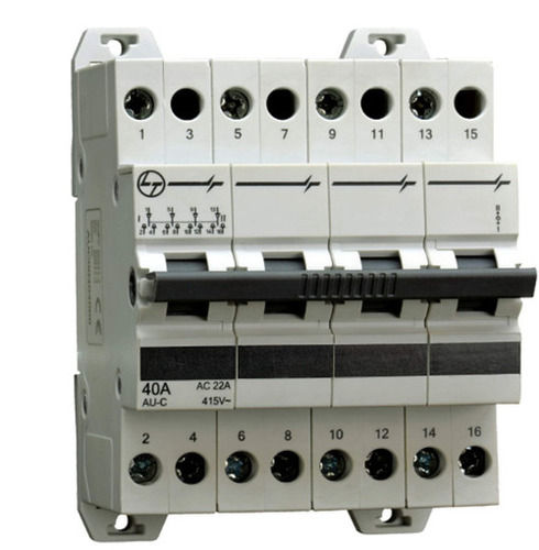 440 Volt 40 Ampere 4 Pole Single Phase Pvc Plastic White Mcb Changeover Switch Mechanical Life: 1 Years