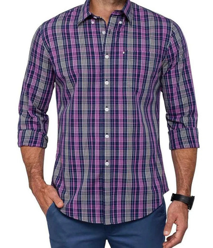 Biodegradable Printed Classic Collar Style Button Closure Cotton Check Shirt Age Group: 15 To 30