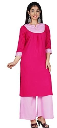 3/4 Th Sleeves Easily Washable And Comfortable Casual Wear Designer Kurti 