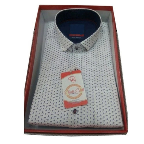Printed Woven Classic Collar Breathable Full Sleeve Casual Wear Shirts For Mens