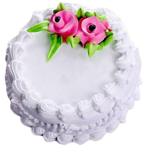 1 Kilogram Sweet And Delicious Round Fresh Vanilla Cake 