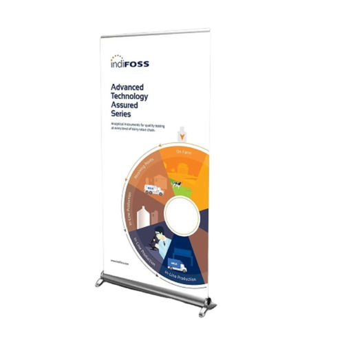 Rectangular Floor Standing Printed Foldable Pvc Plastic Roll Up Standee  Application: Outdoor