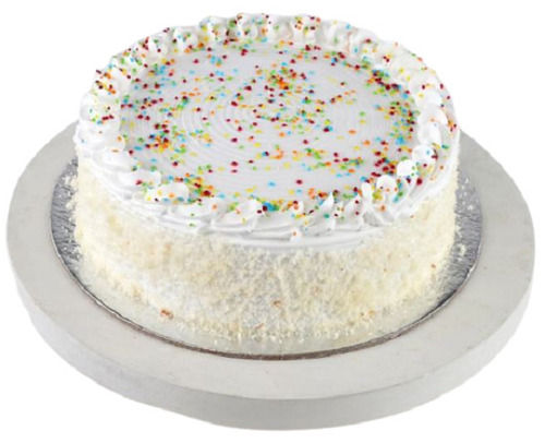 1 Kilogram Sweet And Delicious Round Fresh Vanilla Cake