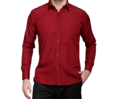 Plain Dyed Full Sleeves Casual Wear Mens Cotton Shirts