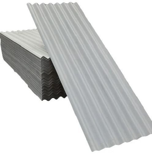 8Mm Thick Rectangular Plain Industrial Grade Cement Curved Roofing Sheet Length: 30 Foot (Ft)