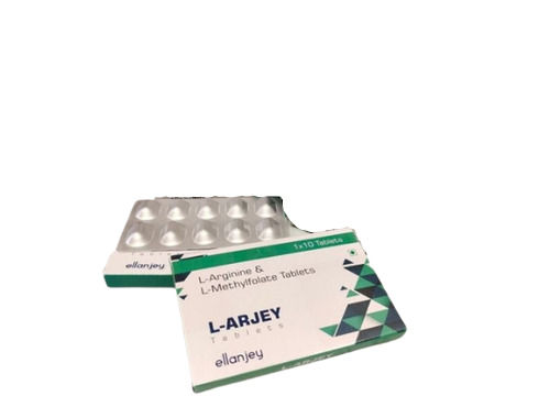 Plastic L-Arginine And L-Methylfolate Tablets, Pack Of 1X10 Tablets