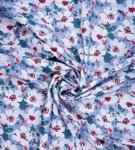 Multicolor 44 Inches Wide Multicolour Floral Print Soft Cotton Fabric