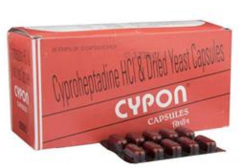 Cyproheptadine Hcl और सूखे खमीर कैप्सूल, 20 कैप्सूल का पैक