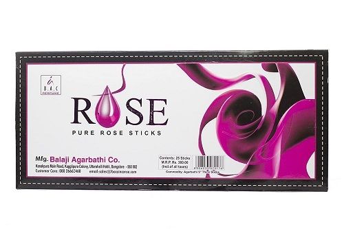 12 Inch 20 Minutes Burning Time Eco Friendly Rose Fragrance Incense Sticks