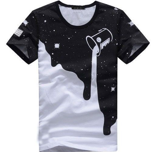 Men Round Neck Printed Casual Wear T- Shirts