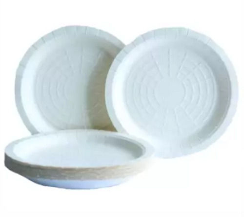 White 8 Inch Light Weight Event And Party Round Plain Disposable Paper Plate