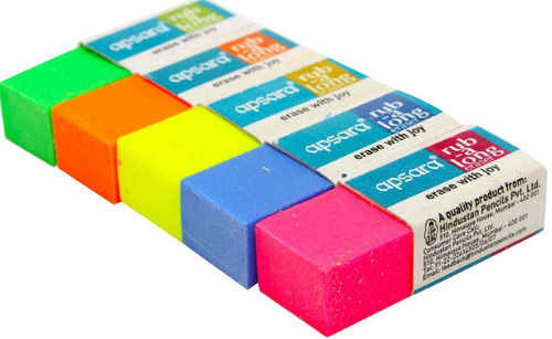 Rectangular Non Dust Soft And Smooth Rubber Apsara Erasers For Removing Mistakes