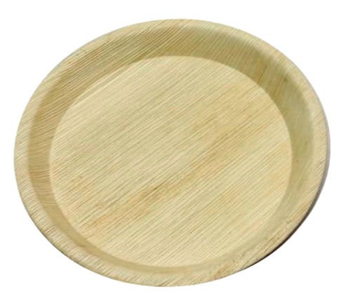 8 Inches Plain Round Disposable Areca Leaf Plates For Events And Parties