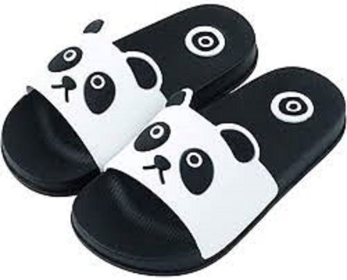 Grey Kids Skin Comfortable Light Weight Slip Resitance Black And White Slippers 