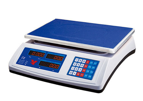 White And Blue 50 Kilograms Capacity Stainless Steel Digital Electronic Weighing Machine