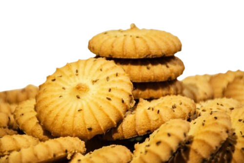 Bakers Ajwain Round Shape Crunchy And Crispy Delicious Cookies