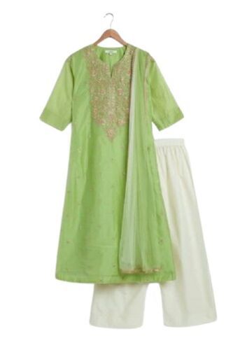 Regular Fit And Soft Cotton Palazzo Suit With Dupatta Age Group: 8-10