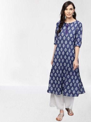 Ladies Printed Cotton Palazzo Kurti