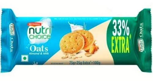 Healthy And Delicious Nutri Choice Oats Almonds Round Sweet Biscuits