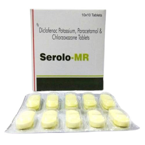 Serolo-Mr Diclofenac Potassium, Parocetamol & Chlorzoxozone Tablets General Medicines