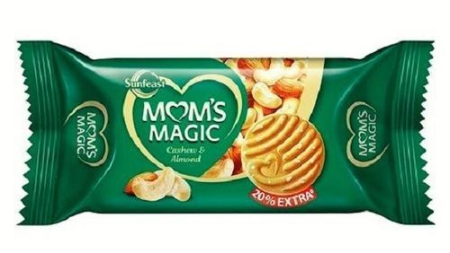 Crispy And Tasty Moms Magic Cashew And Almond Sweet Biscuit, 100 Gram Fat Content (%): 22.9 Percentage ( % )