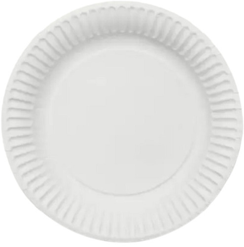 6 Inch Size And Recyclable White Color Round Disposable Paper Plates