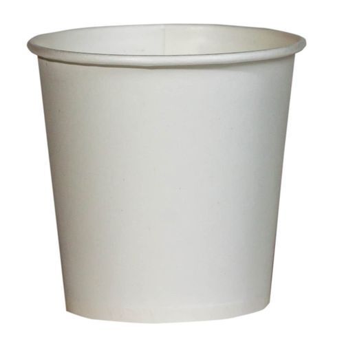 Recyclable Light Weight Disposable Plain White Paper Cups, Size 250 Ml