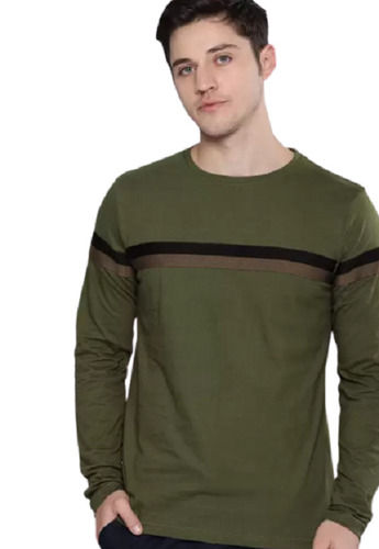 Mens Regular Fit Full Sleeves Round Neck Casual Wear Soft Cotton T Shirt 