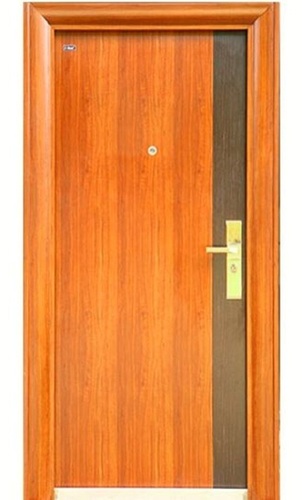 2000 X 800 X 33 Mm Powder Coated And Matt Finished 50 Mm Thick Wpc Door - WPC Material, 2000 x 800 x 33 mm Size, Brown Color, Plain Design, Entry Door Type