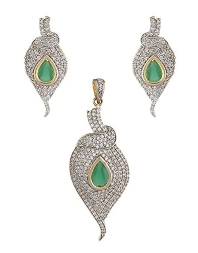 Women Comfortable Artificial Diamond Pendant Set