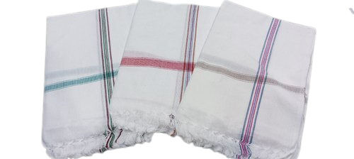 100 Percent Cotton Non Woven White Plain Bath Towels 