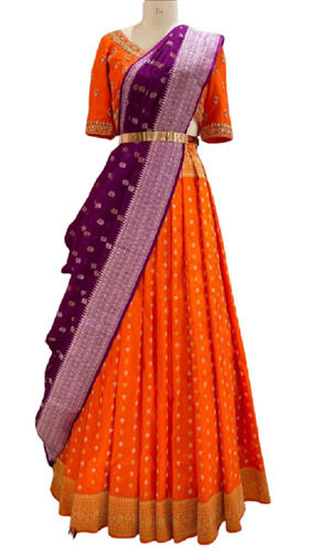 Modern Black Color Plain Divine Exim Women's Semi-stitched Taffeta Silk  Lehenga at Best Price in Prayagraj