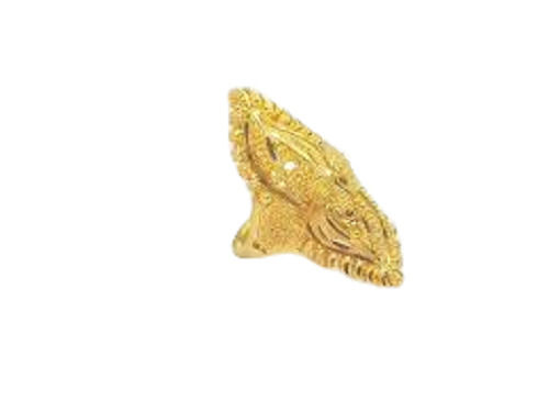 5 Gm Fancy Stylish Smooth And Shiny Surface Womens Yellow Gold Ring For Casual Wear