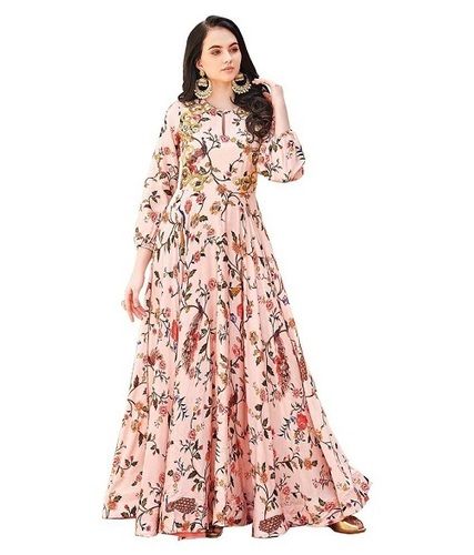 fency and uniqae yellow gown with full sleeve buy online shopping at we  will fashion | Frock for women, Indian gowns dresses, Clothes for women