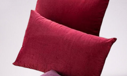 Square Comfortable Red Cotton Pillow Cover Size: 10-16 Inch