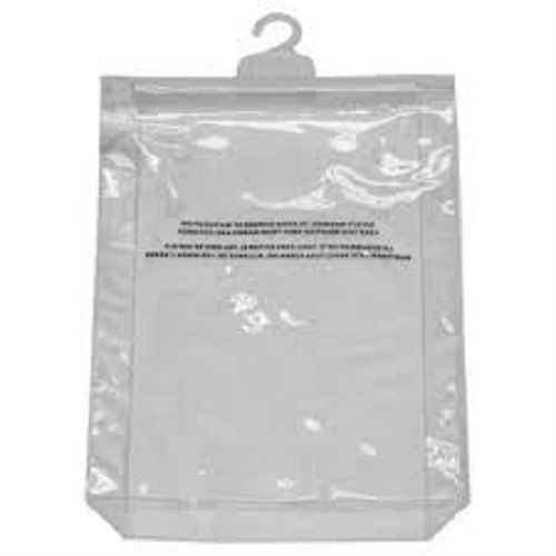 White Best Quality Transparent Pvc Shirts Packing Hanging Bag With Zipper Closure