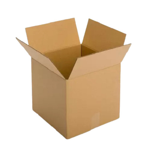 8x8x8 Inches Square Eco-Friendly 3-Ply Corrugated Box - Kraft Paper, Matt Finish | Lightweight, Strong, Ideal for Fragile Items, Custom Size Available